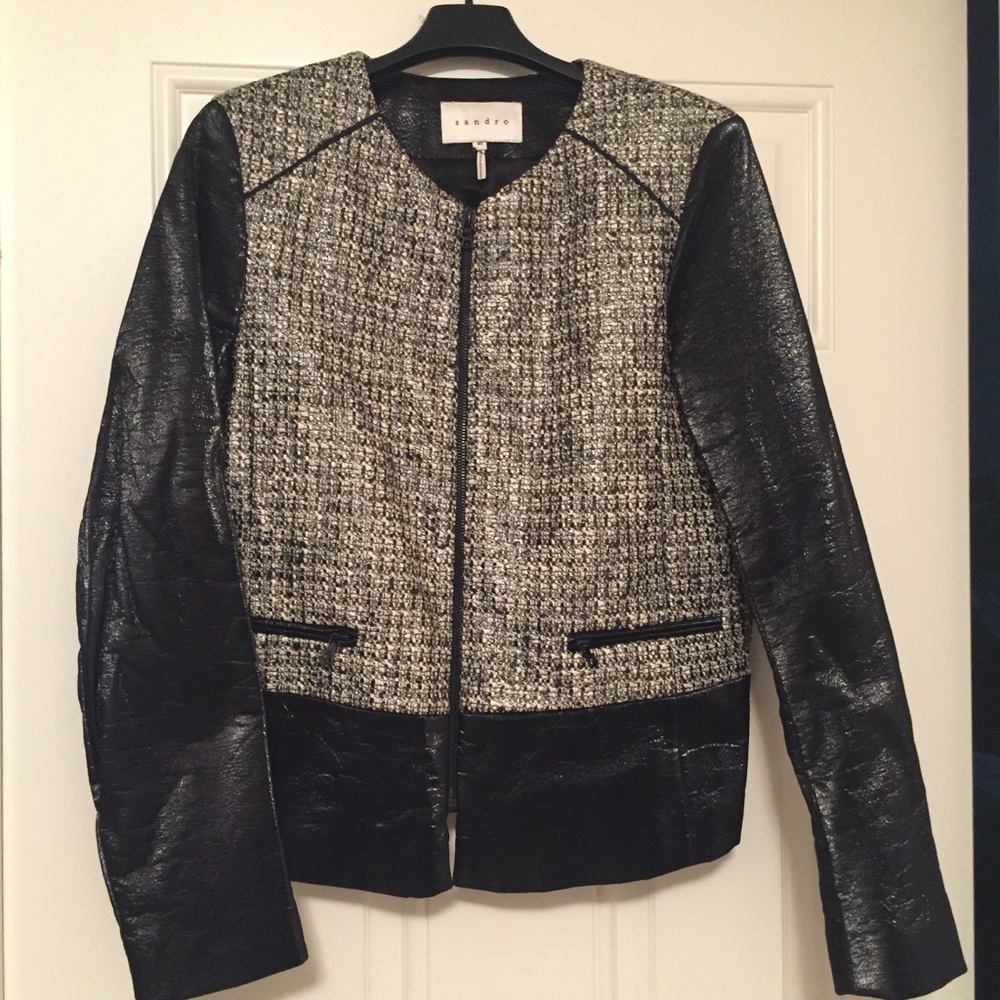 Sandro Vedette Coated Jacket Size US 10-12 (FR 40)